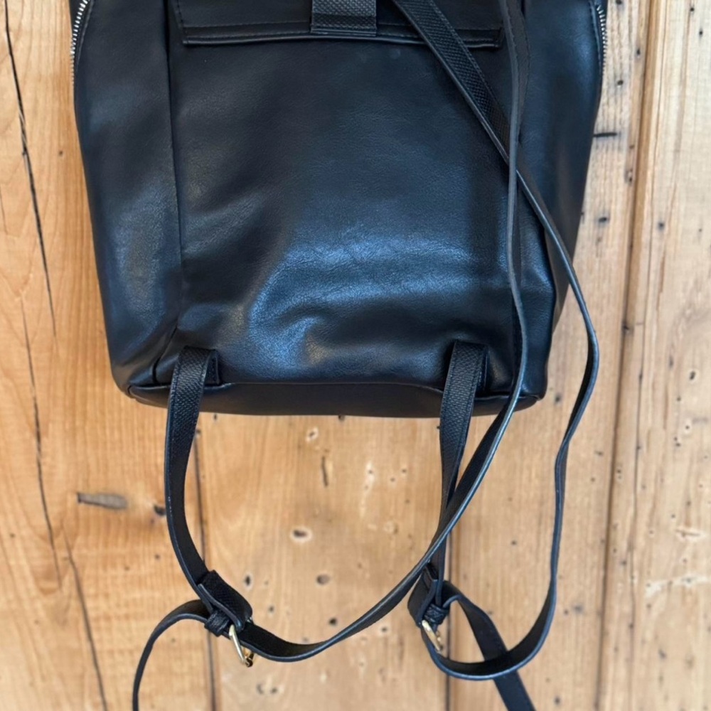 Disney Bioworld Mickey Mouse Black Mini Backpack Purse Faux Leather - Picture 2 of 7
